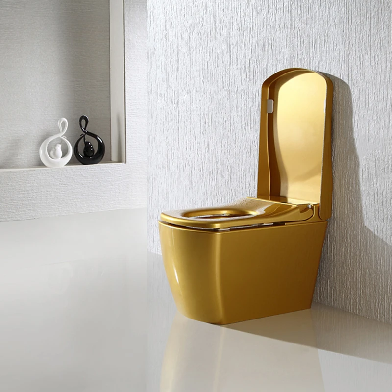 Self Cleaning Dual Nozzle Golden Toilet Seat