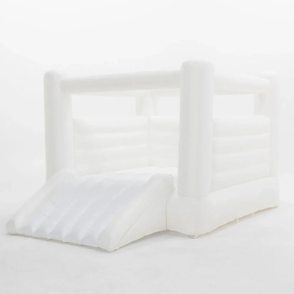 

Надувной белый прыгающий домик Smol Walled Tumble Kids Party Smol Bounce House 11x8x6ft Оксфорд надувной замок с горкой включает в себя воздуходувка