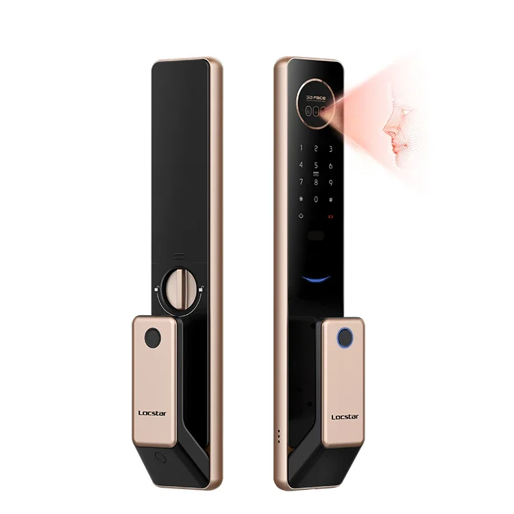 

Locstar Factory Wholesale Waterproof Outdoor Smart Fingerprint Digital Fully Automatic Face Recognition Door Lock