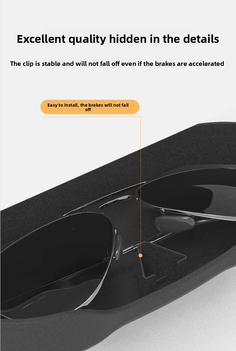 Auto-Styling Sonnenbrillenhalter Tragbare Brillenbox für das Auto Brillenetui für Sonnenblenden Auto-Brillenhalter – Detail 13