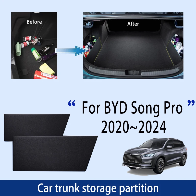 

Car Accessories For BYD Song Pro 2020~2024 Trunk Storage Partition Multifunction Storage Auto Interior Upgraded Organize Parts