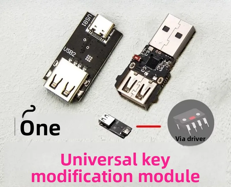 U2U Module Mechanical Keyboard, QMK Programmable, VIA & VIAL Compatible, Custom Layers & Macro Settings