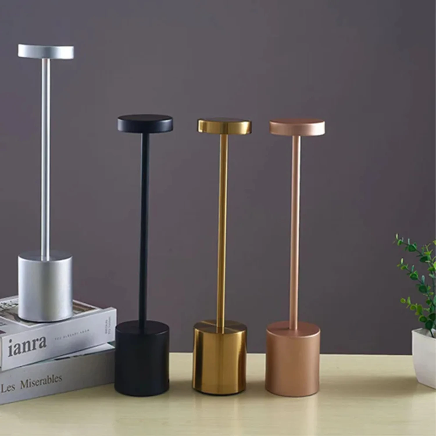 

Светодиодная настольная лампа USB перезаряжаемый беспроводной ночник с бесступенчатым затемнением настольная лампа прикроватная лампа украшение отеля