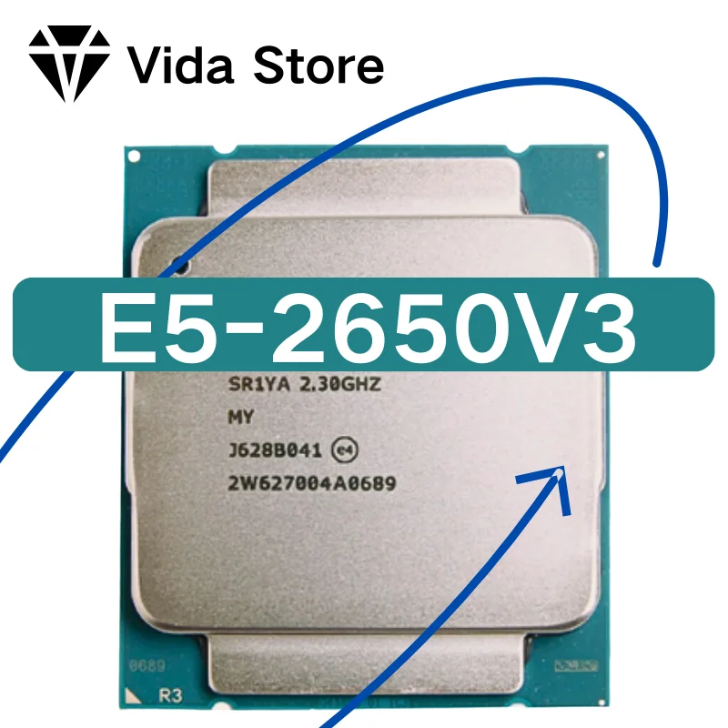 Used Xeon E5 2650 V3 E5 2650V3 E5 2650V3 E5-2650V3 2.3 GHz Ten-Core Twenty-Thread 25M 105W LGA 2011-3