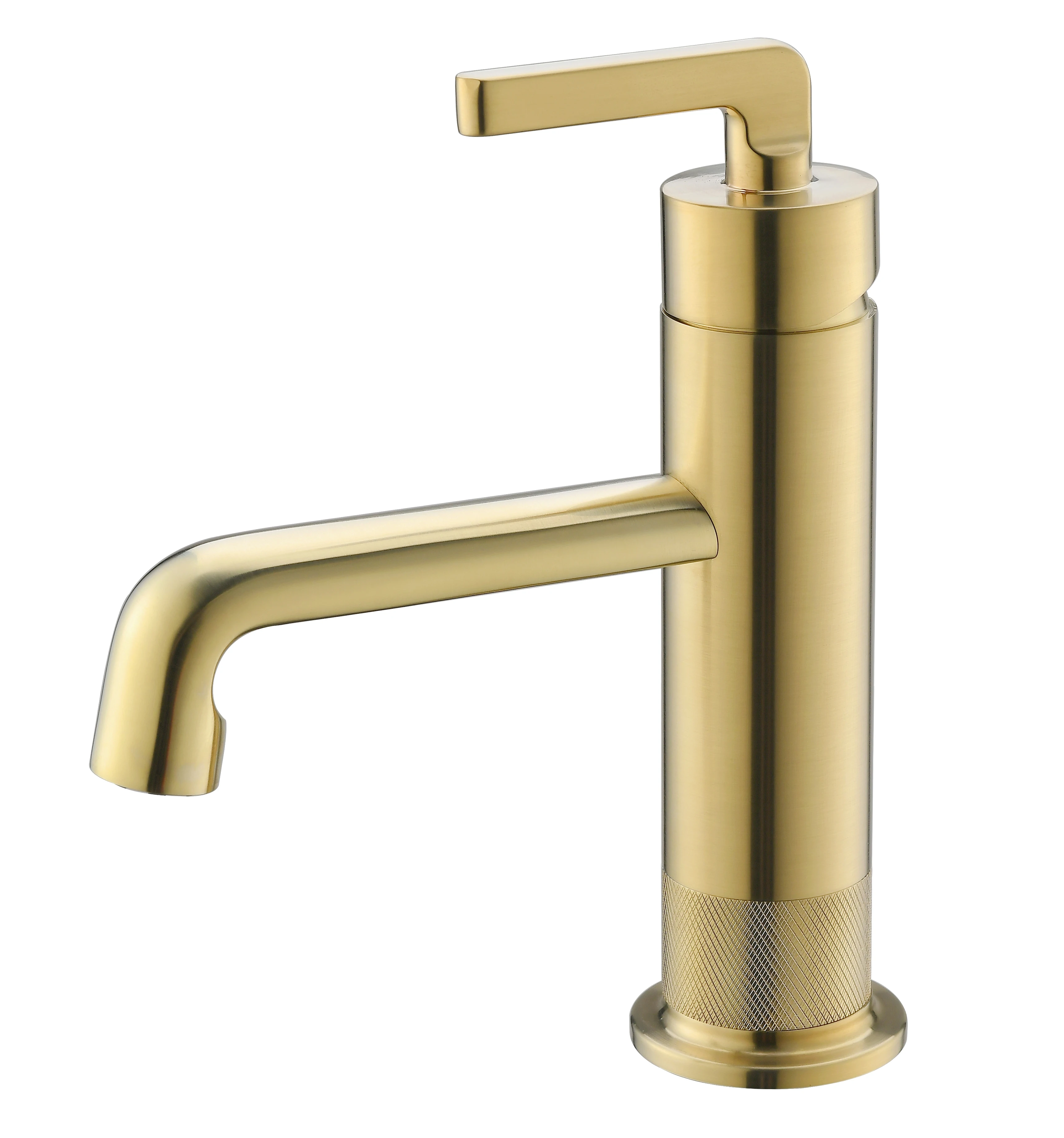 Bathtub Side Seat Brushed Gold Color Faucet  Water Faucet with Flower Shower Three or Four Holes Set Square Rotating Split Gold