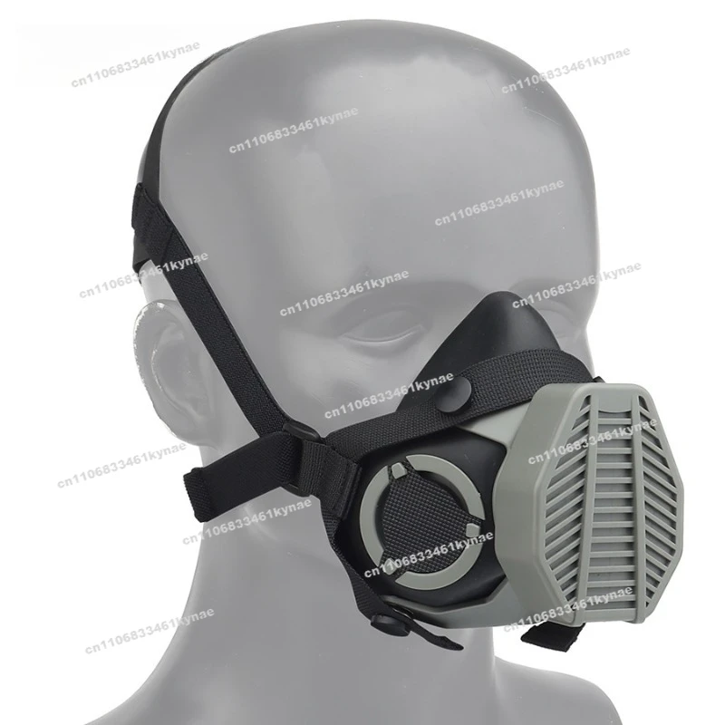 For Real CS Tactical Protection Half Face Mask Outdoor Riding Mountaineering Breathable Mask Military Fan Style Dress Up Props