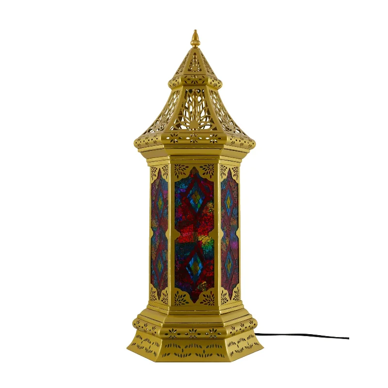 

Morocco retro bedroom bedside living room Internet celebrity Xinjiang Turkish style pagoda plug-in desk lamp floor lamp