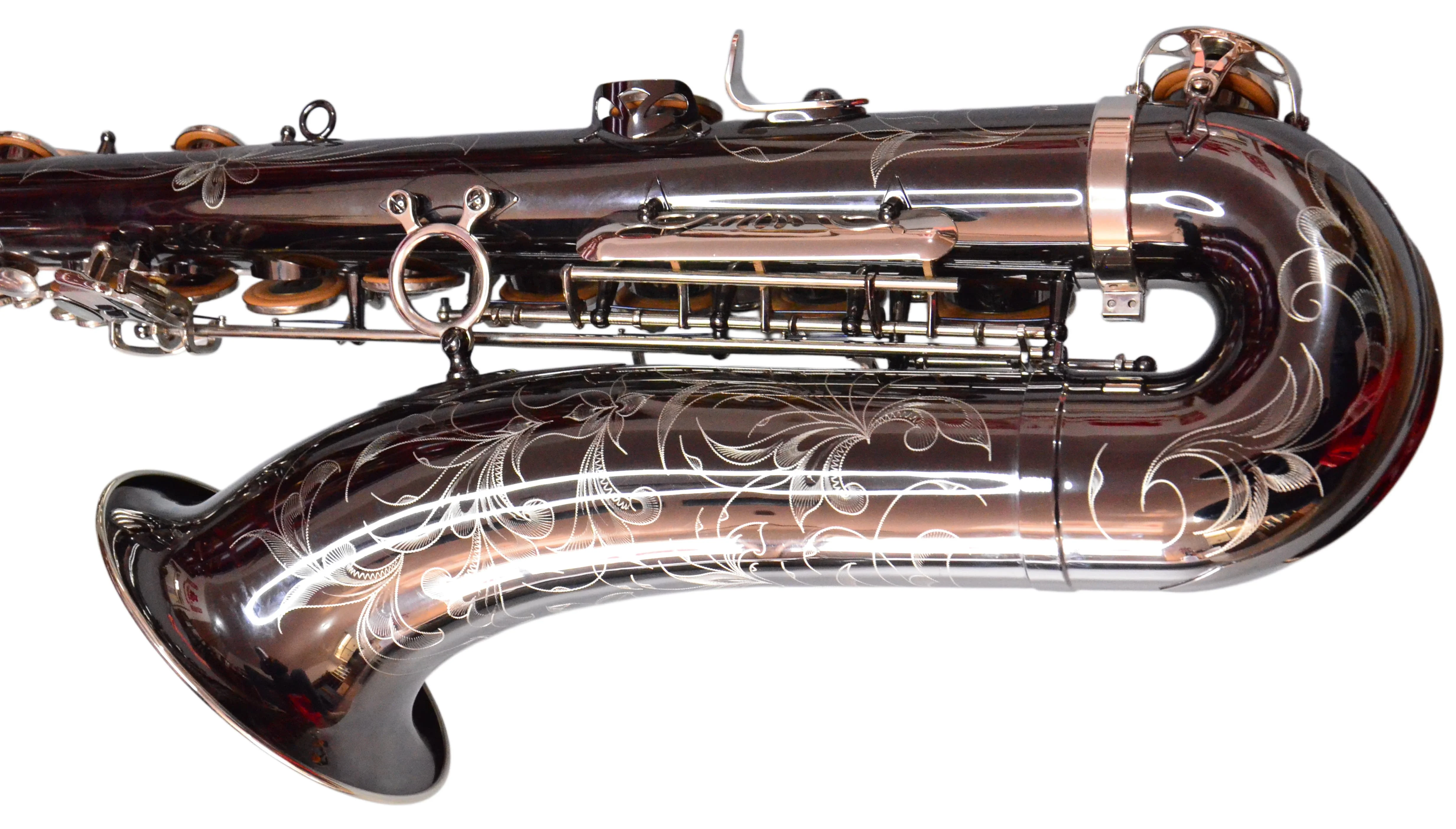 Professional bB Tenor Saxophone Yellow Brass Gold Lacquer Wind Instrument with Full Accessories Adjustable Performance