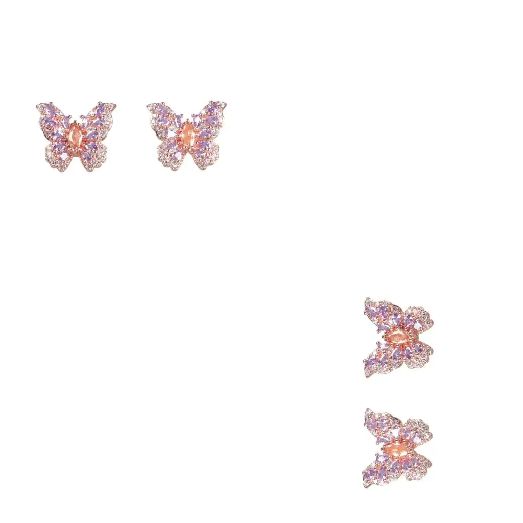  Luxury Metal Ear Attachments Featuring Sparkling Marquise Crystal Butterfly Design Simple Installation For Multiple Head