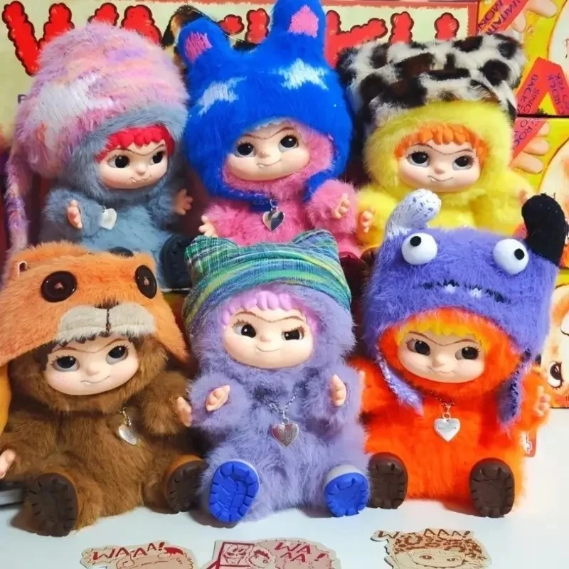 

New WAKUKU Trendy Party Series Blind Box Handmade Plush Doll - Mystery Gift for Hair Fashion Lovers Vinyl Face Collectible Toy