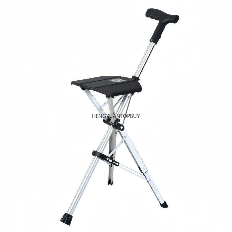 The elderly electric crutch stool triangular crutch with stool foldable crutch seat