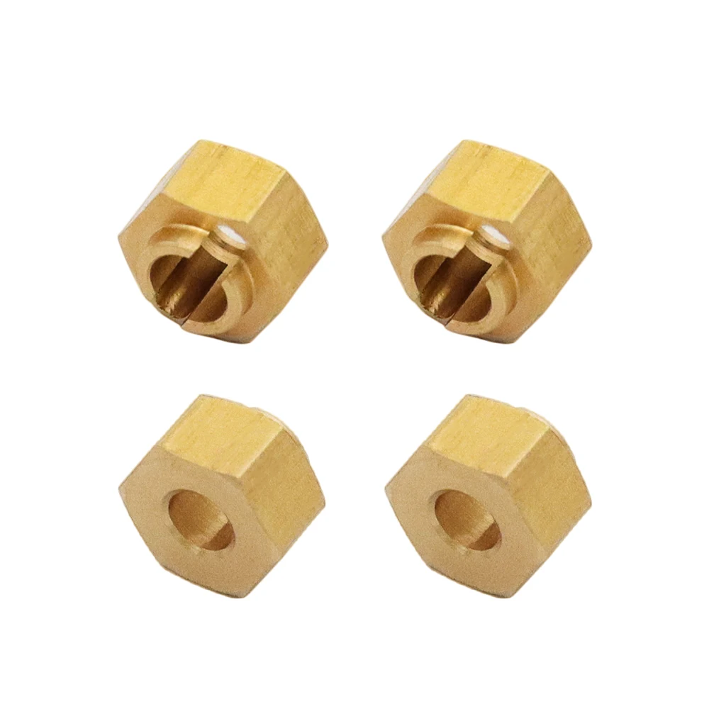 7mm Roda de Bronze Hex Hub Extensores Adaptadores 4/5/6mm para TRX4M Bronco Defender 1/18 RC Crawler Peças Modelo Do Carro