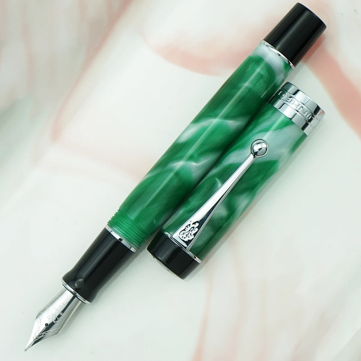 Jinhao 100 Centennial Resin Fountain Pen Ice Green EF/F/M/Bent Nib with Converter Writing Business Office Gift Ink Pen