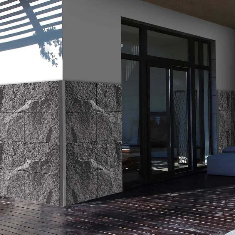 4pcs 30cm stone Brick 3D Wall Panel Non Self Adhesive 3D Wall Sticker Mosaic Tile Waterproof Wallpaper