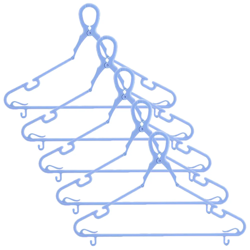 

5Pcs Windproof Clothes Hangers Heavy Duty Plastic Clamp Multi-Function Household Towel Pants Shirt Vest Drying Rack Organizer