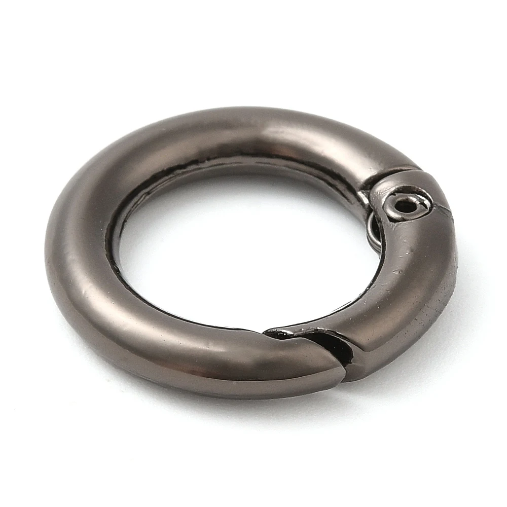 PandaHall 20 Stück Rack-plattierte Messing-Federringe, runde Ringe, blei- und cadmiumfrei, langlebig plattiert, 6 Gauge, 20x4mm – Detail 1