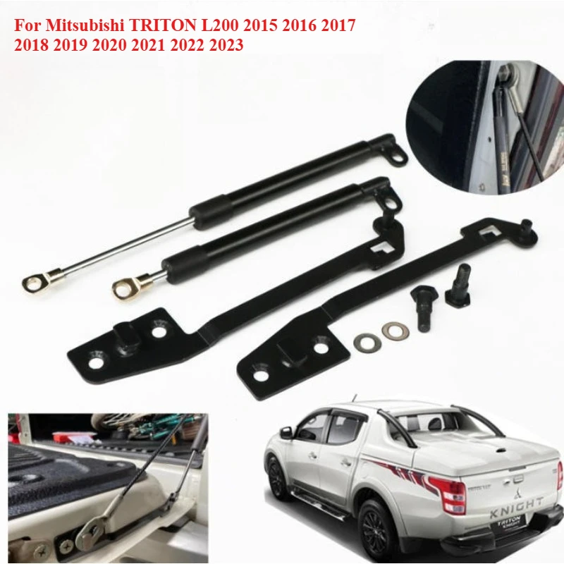 

A Pair Car Rear Tailgate Slow Down Support Rod Lift Strut Bar Gas Shock Damper For Mitsubishi TRITON L200 MR 2015-2023