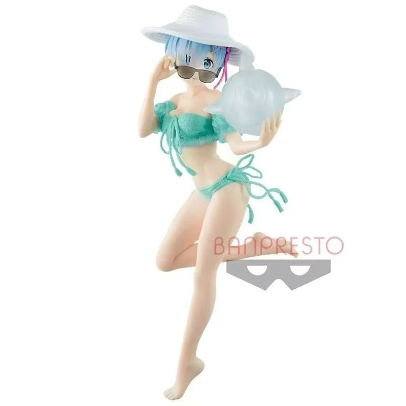 Disponibile originale Bandai Banpresto Re Life in un mondo diverso da Zero Rem Anime Action Figures Modello Giocattoli Ornamenti Regali