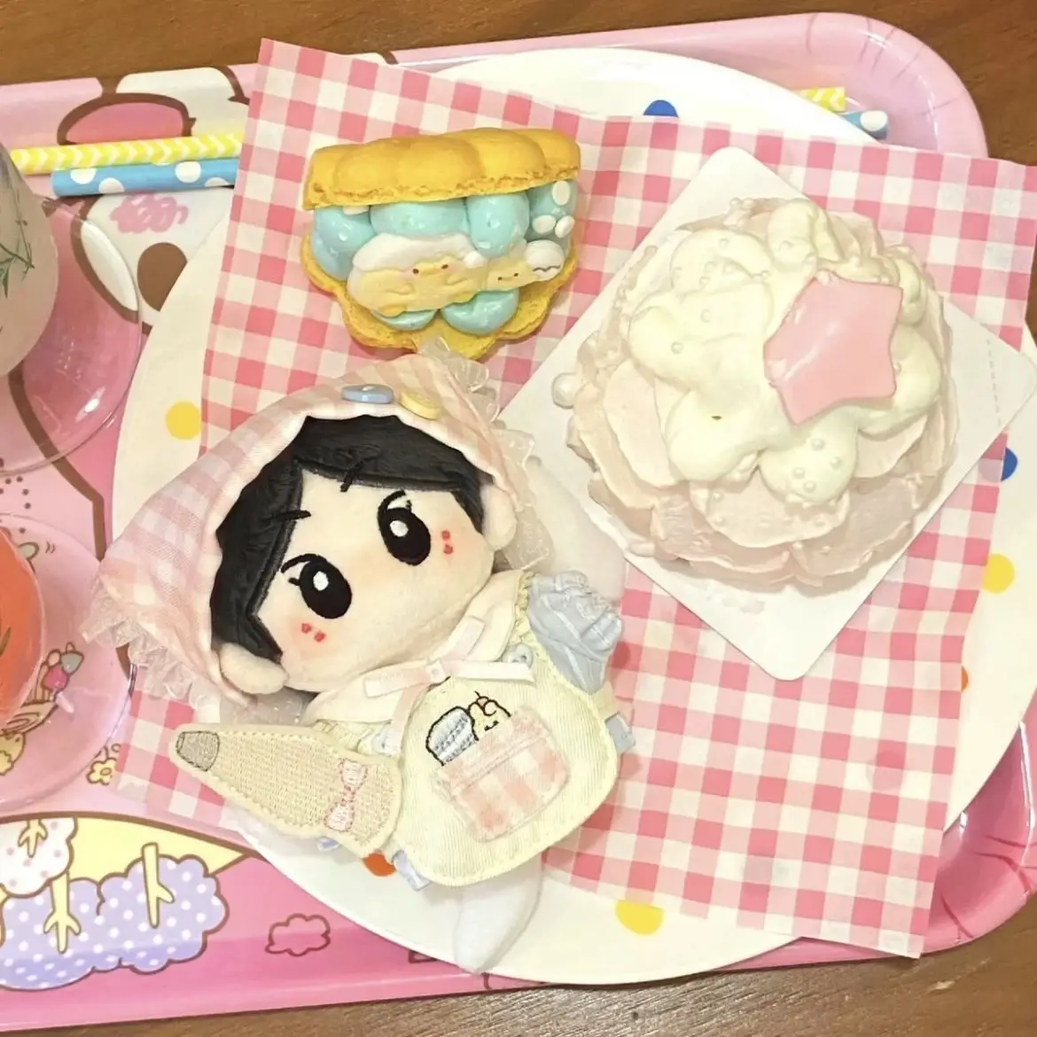 

10cm boys' clothes cotton doll dress up plush doll super cute 10cm cotton doll clothes（4 point）