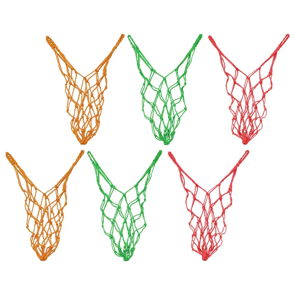

6Pcs Chicken Feeder Bag Multi Use Nylon Mesh Net for Vegetable Fruit Feeding Poultry Hanging Feeder Chicken Feeding Basket Nylon