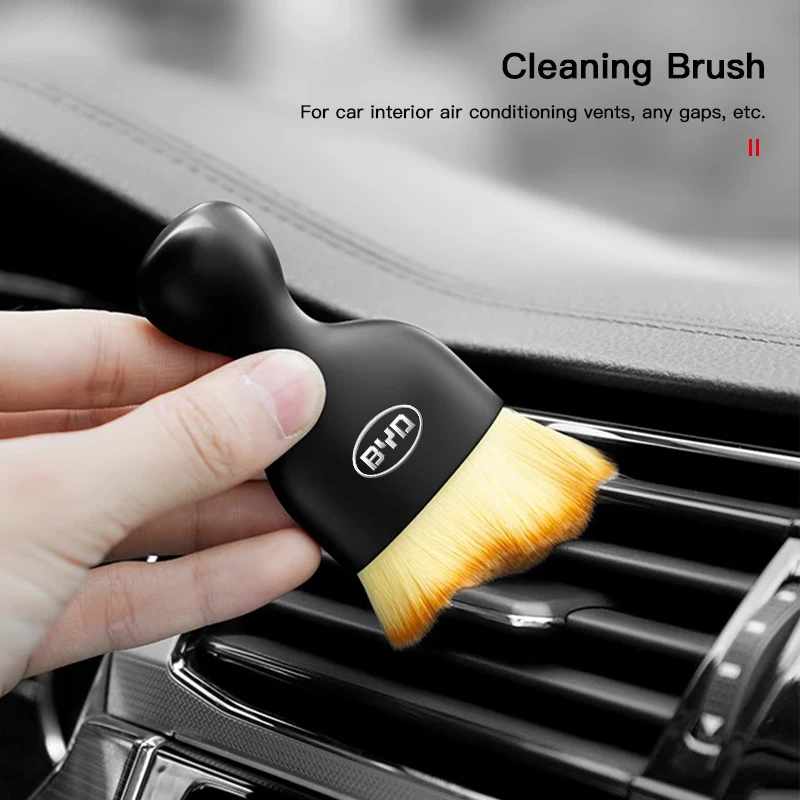 Vehicle Cleaning Brush and Microfiber Cloth For BYD Atto 3 Han Tang Dolphin Seal Song, Car Interior Dust Removal Accessories