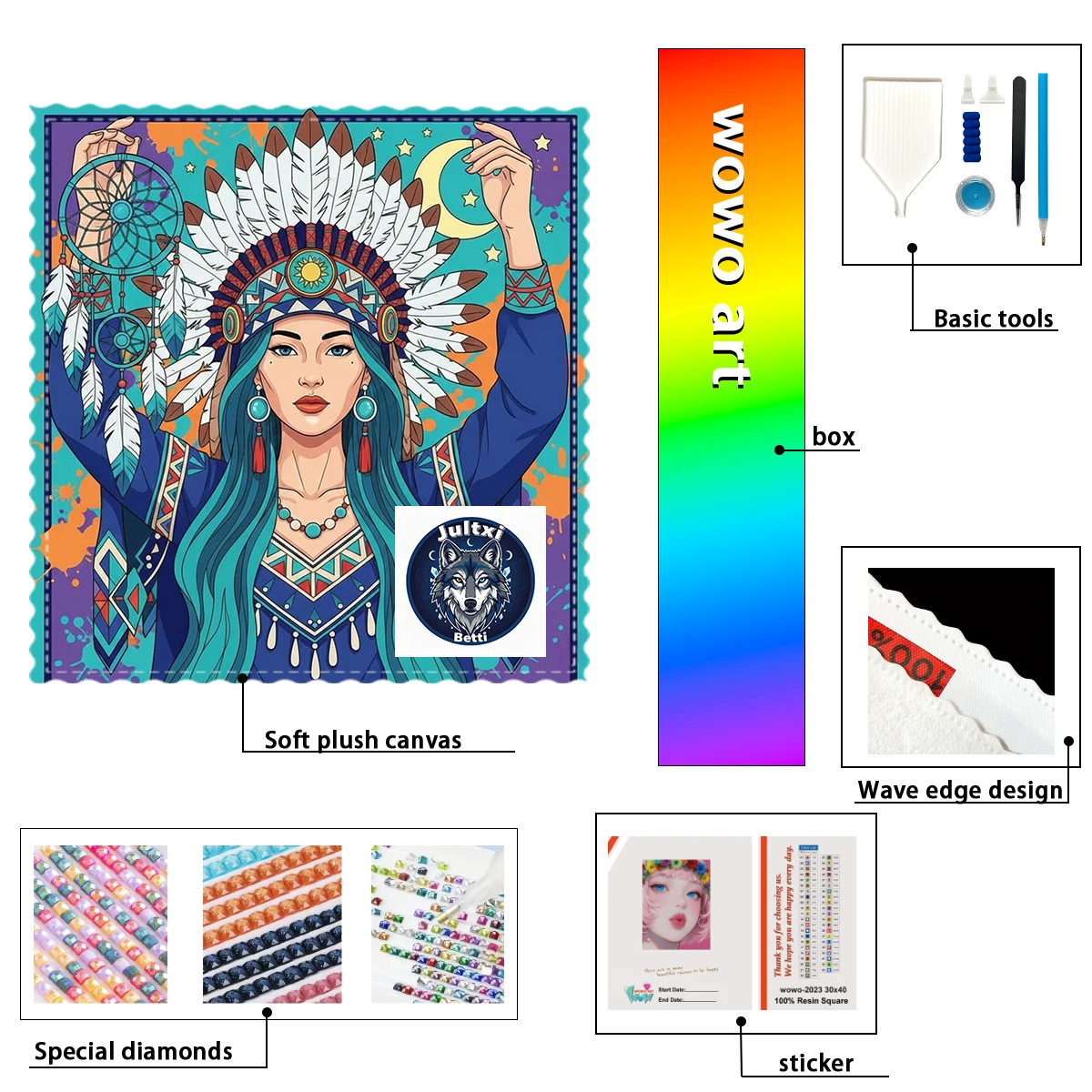 

【Betti_ Diamond Art】Таинственная ведьма AB Rhinestone FD Rhinestone Perfect Resin Diamond