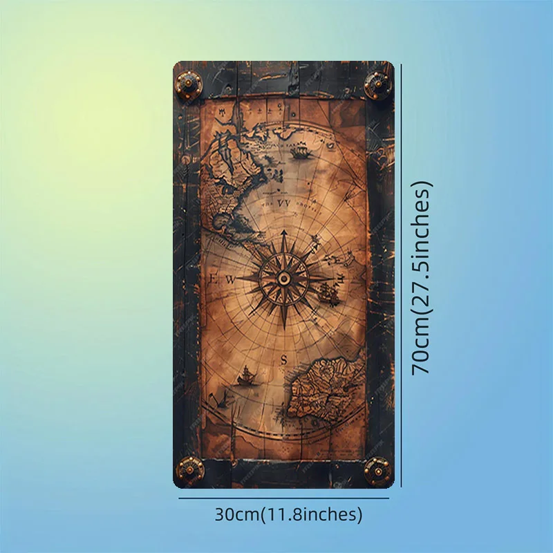 ヴィンテージ航海地図大型マウスパッドゴム製滑り止めデスクマットゲーミングマウスパッドデスクガジェットコンピュータテーブルゲーミングマットプレイマット