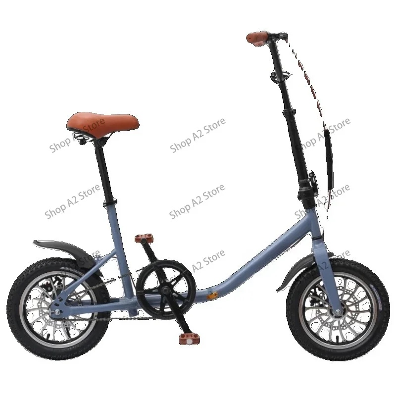 14‑Inch New Folding Bicycle, Portable Small‑Wheel City Leisure Bicycle for Adult Men Women and College Students