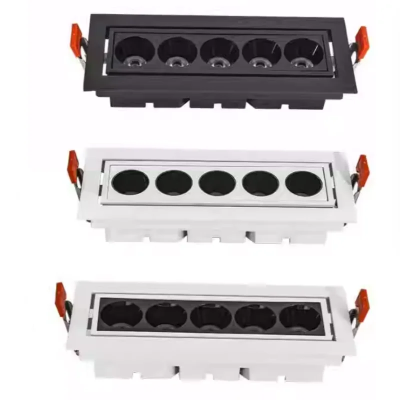 Embedded line light dimmable LED downlight ceiling light 10W grille light COB spot light Indoor lighting AC110V-220V