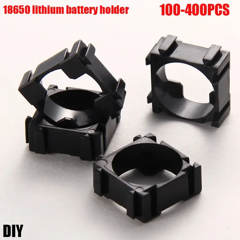 Battery Accessories100-400 Pcs Anti-shake Plastic Cylindrical Holder for 18650 Lithium Ion Battery Spacer Spacer Battery Holder