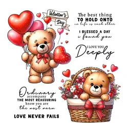 Mangocraft Love Heart Balloons Doll Bear Cutting Dies Clear Stamp DIY Scrapbooking Metal Dies Silicone Stamp For Cards Albums