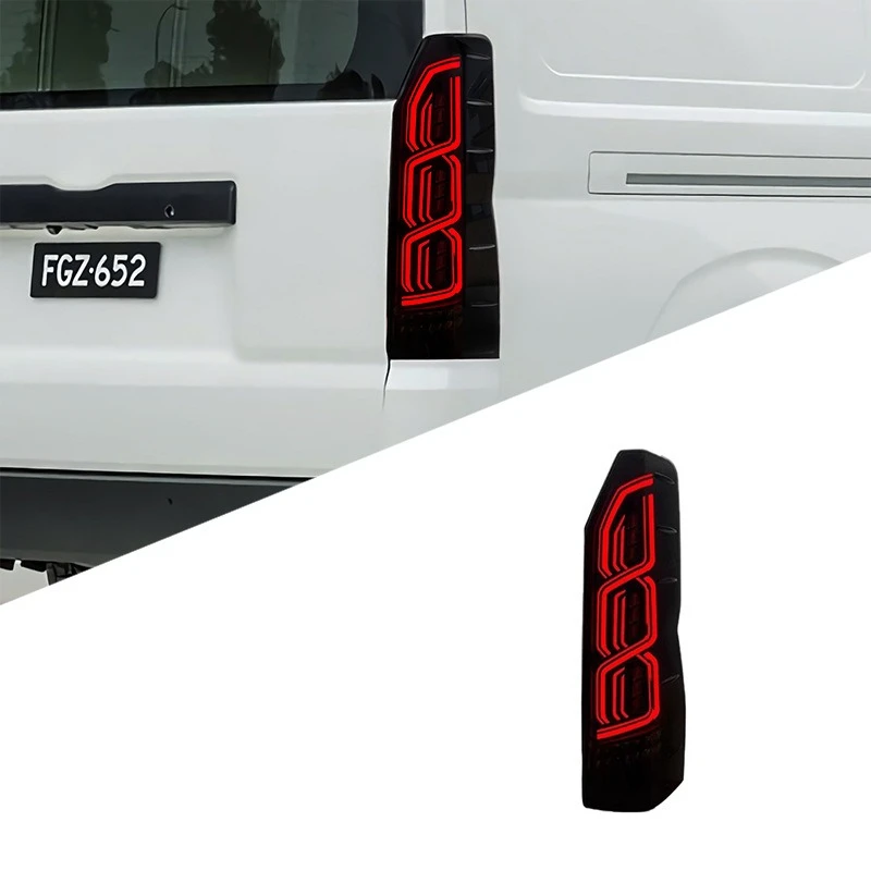 

Подходит для Toyota Sea Lion 300 серии 19-25, задний фонарь в сборе, модифицированный светодиодный ходовой фонарь HIACE, указатель поворота для ходовой воды