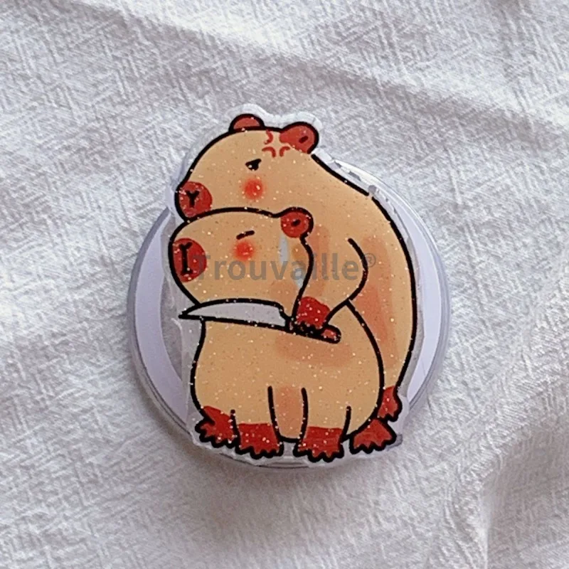 Trouvaille for Magsafe Phone Grip Griptoks Korea Cute Capybara Magnetic Mobile Stand Holder Replicate Finger Ring Girl Gift