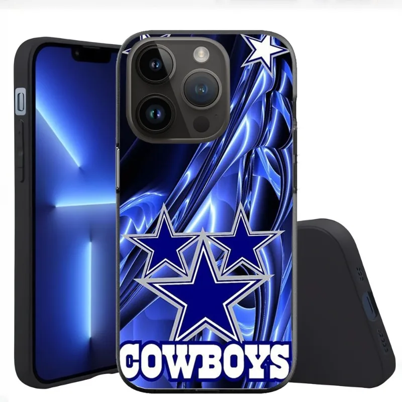 SDallas-CowboysER Phone Case For iPhone 14 13 12 11 Pro Max Plus Mini Black TPU Black Case Phone Cover