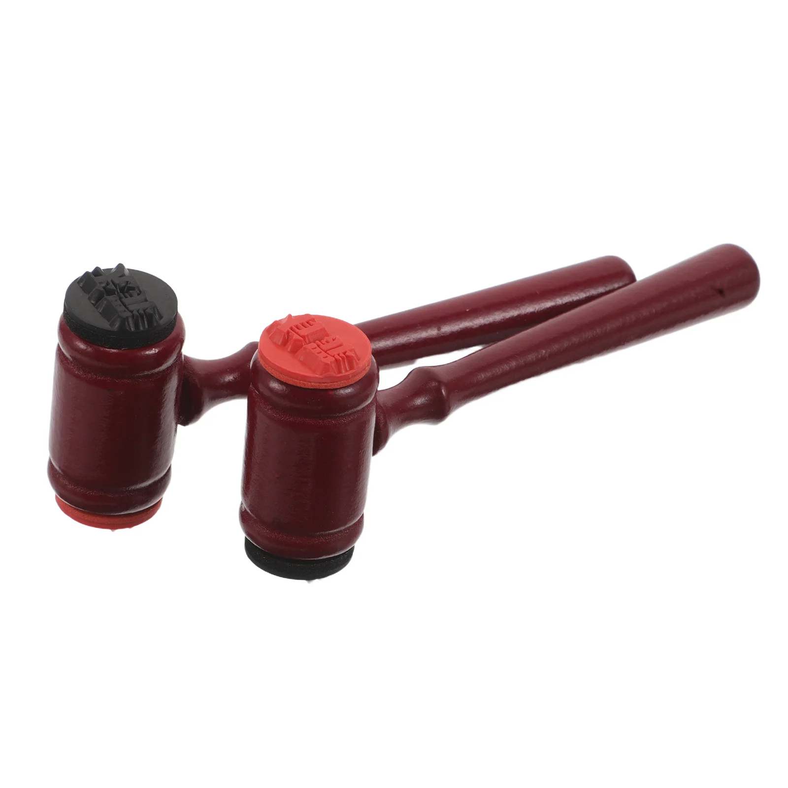 

2pcs Wooden Judge Gavel Toy: Creative Classroom Scrapbooking Stamp Mini Mallet Hammer For Diy Journal Office Supply