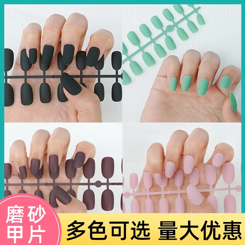 24 Pçs/set Vestindo Bailarina de Imprensa em Unhas Manicure Ferramentas Arte Cor Das Unhas Cobertura Completa Caixão Manchas Artificiais Pontas Das Unhas Falsas