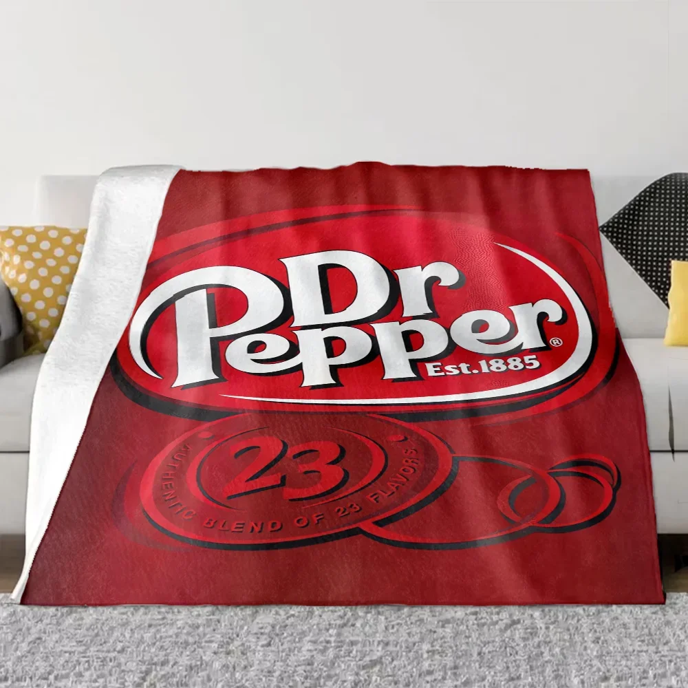 Dr Pepper Flannel Blanket Multipurpose Soft Office Bedding Blanket Plush Thin Quilt Holiday Gift