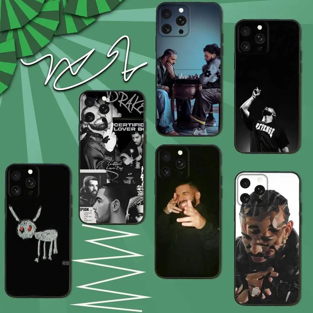 

D-Drake cool Phone Case For iPhone 12,13,14,11,12,17,16,15,Plus,Pro Max,XS,X,XR,SE,Mini,Soft Silicone Black Cover