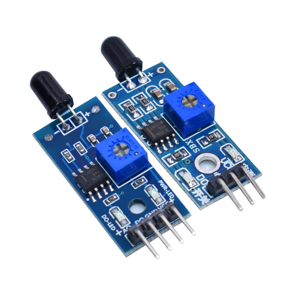 LM393 3/4ピンir炎検知センサモジュール火災検出器赤外線受信モジュールarduinoのdiyキット