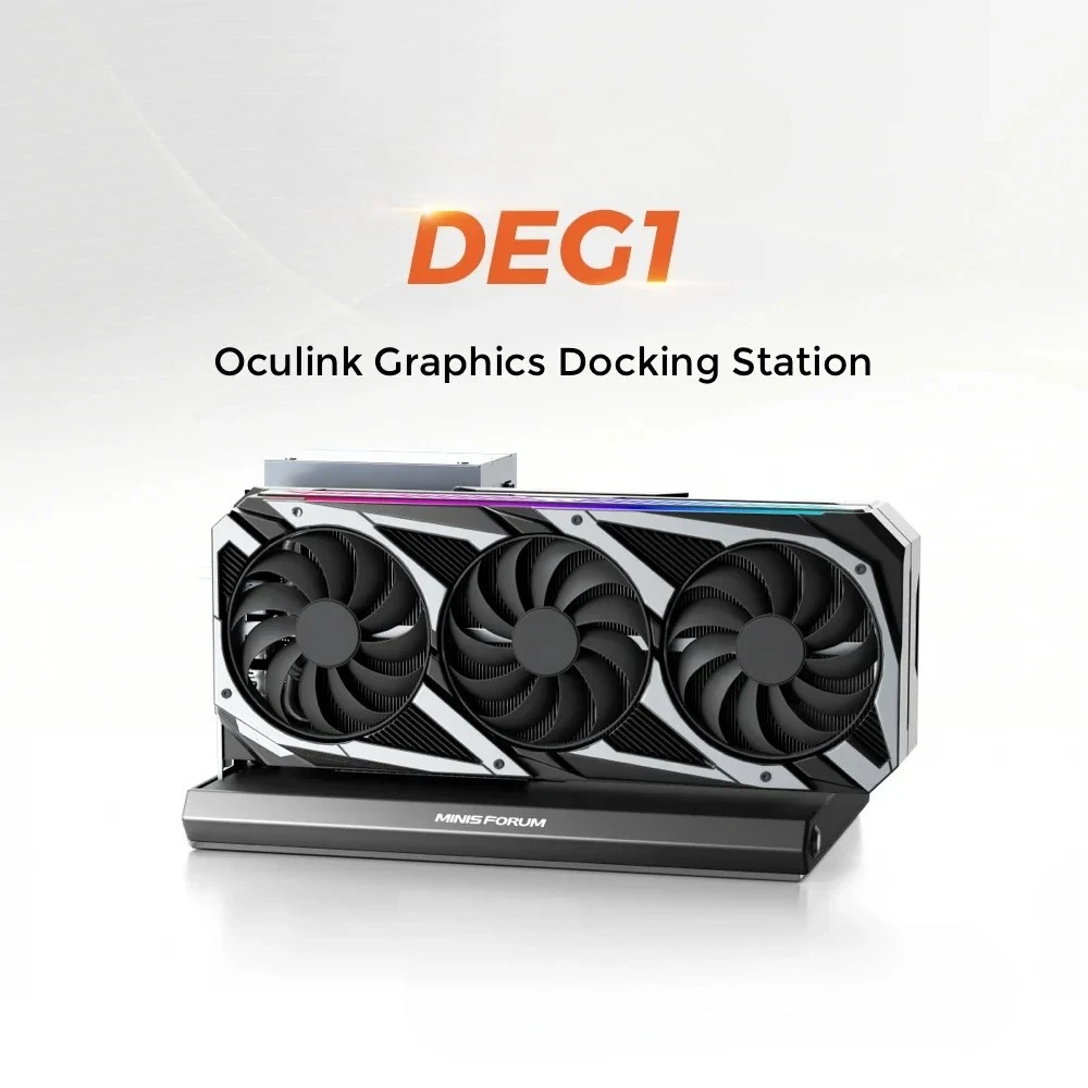 MINISFORUM DEG1 OCulink Graphics Docking Station For UM880/UM890 Gamer Open Space PCIe4.0x4 Expansion Interface(up to 64GT/S)