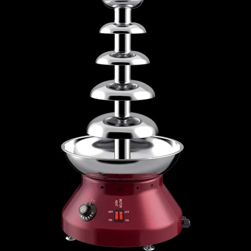 Commercial Tower Chocolate Fountain with Tap Dual-purpose Waterfall Fondue Machine for Buffet Party