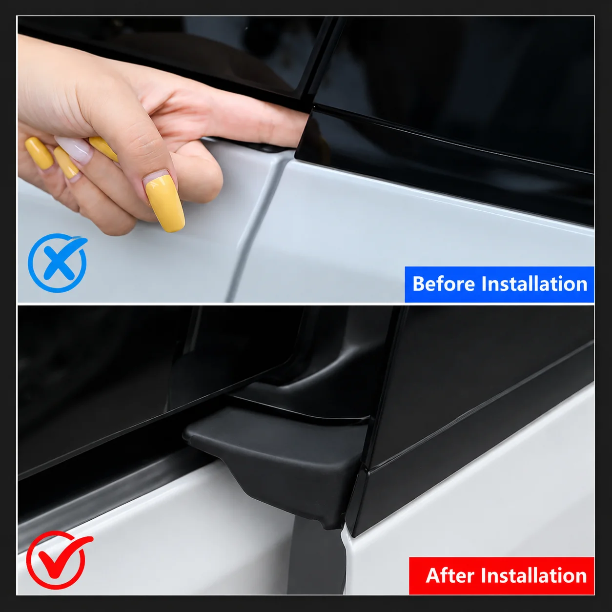 Car Sliding Door Track Gap Cover For Toyota Alphard Vellfire 30 Series Auto Middle Door Sound Insulation Noise Reduction Module