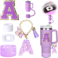 6PCS Cup Accessories Set for Stanley Cup  40oz tumbler with handle Including Silicone Straw Topper and Boot, Spill Proof Stopper
