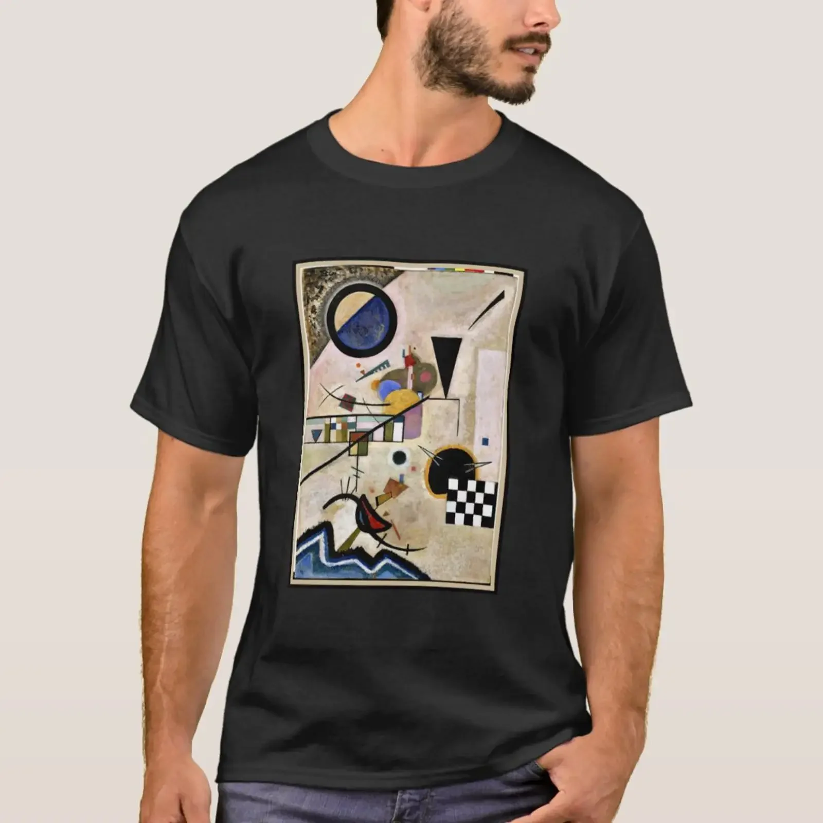 Kandinsky Accords Opposes T Shirt vintage Washed Unisex streetwear designer clothes Breathable graphic Slightly