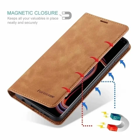 Ультратонкий кожаный чехол для Samsung A71 A51 A72 A52s A12 A21s S10e Note 20 S21 Ultra S20 FE S10 Plus Flip Cover A70 A50 S9 S8 S7 — детальный вид товара