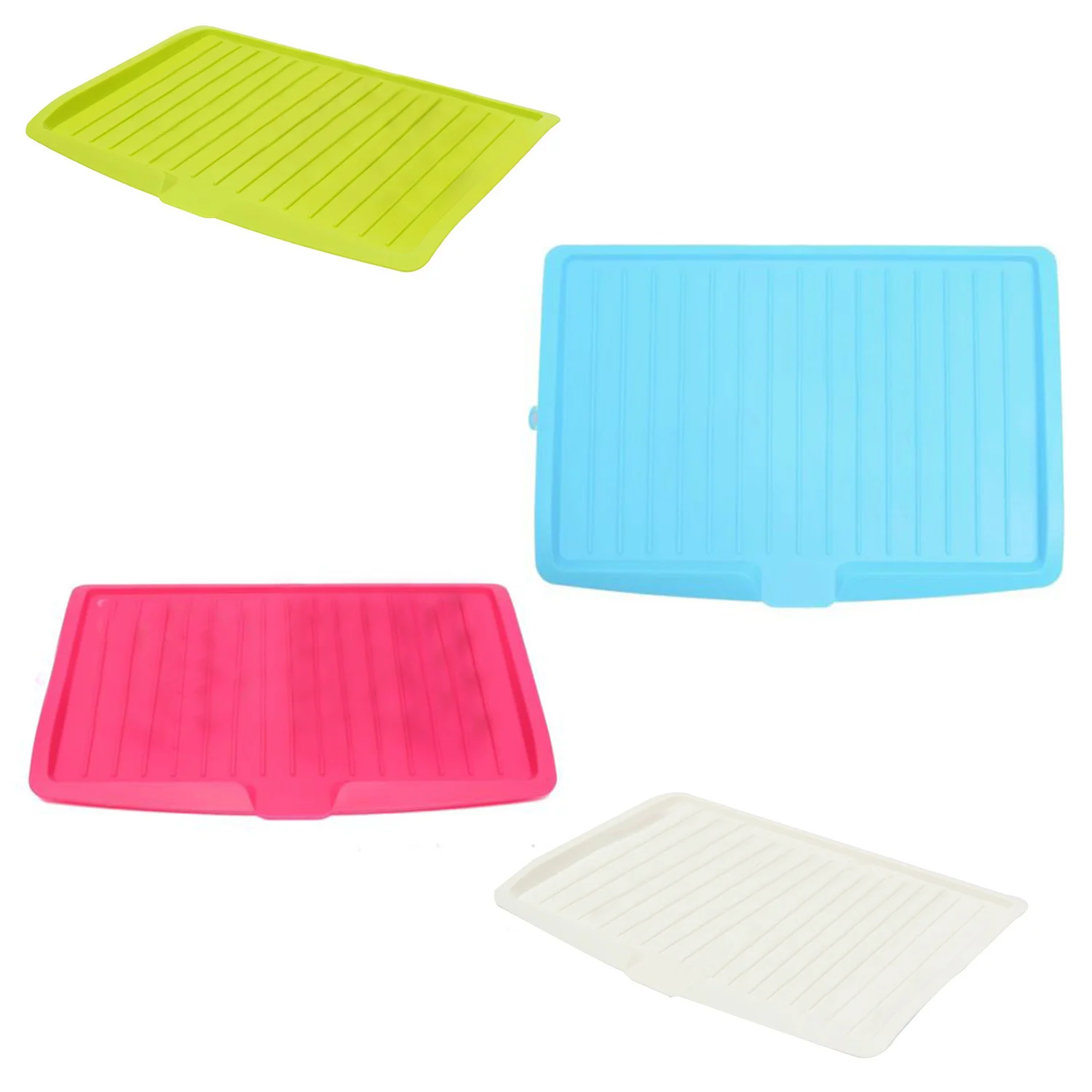 A19I-Plastic Dish Drainer Drip Tray Plate Cutlery Rack Kitchen Sink Rack Holder Large