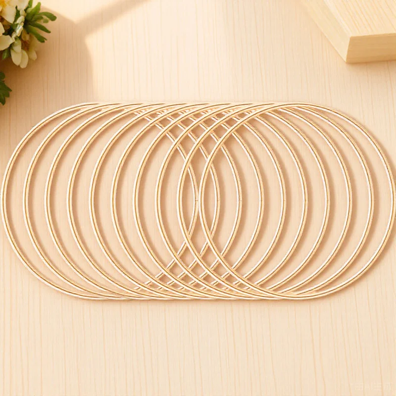 

10pcs Metal For Diy Craft Dreamcatcher Dreamcatcher Diy Rings Wreath Making Wall Hanging Decor Home Art Projects Craft Rings