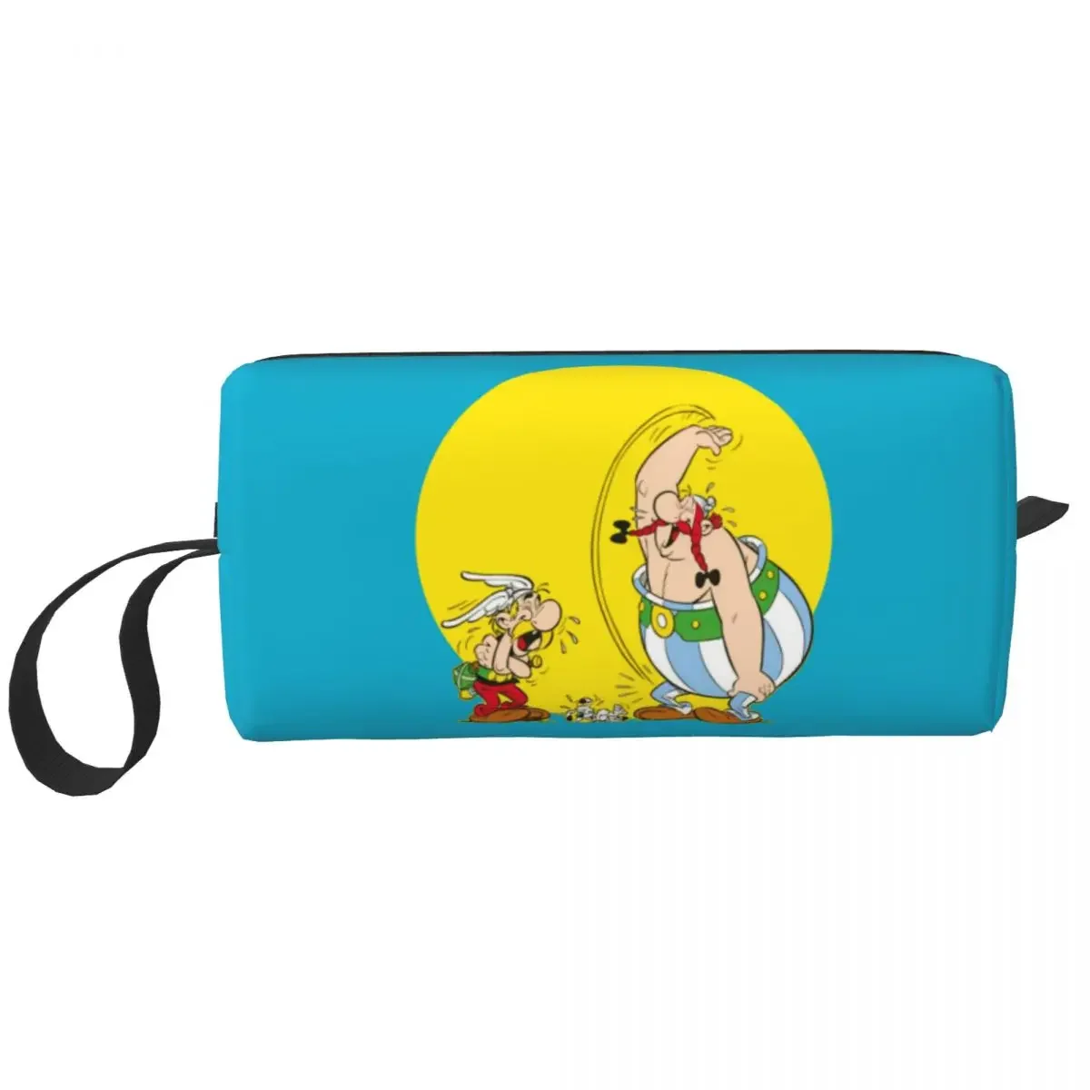 Asterix And Obelix Laughing Makeup Bags Men Cosmetic Bag Fashion Travel Pouch for Purse Storage