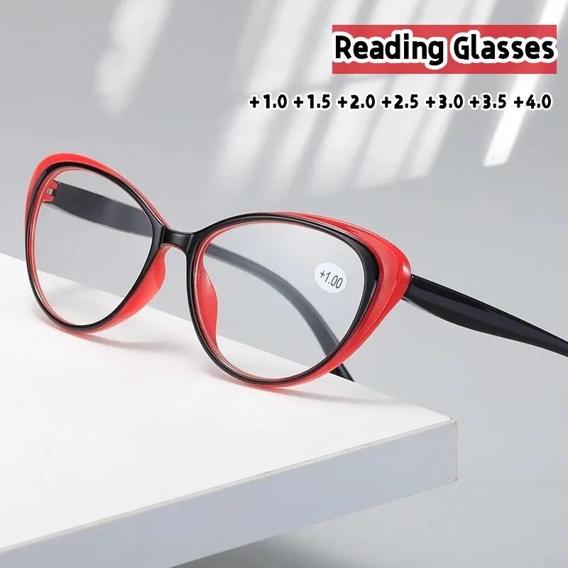 

Vintage Fashion Cat Eye Farsighted Glasses Women Reading Eyewear High Quality Women Presbyopia Diopter Eyeglasses +1.0 To +4.0