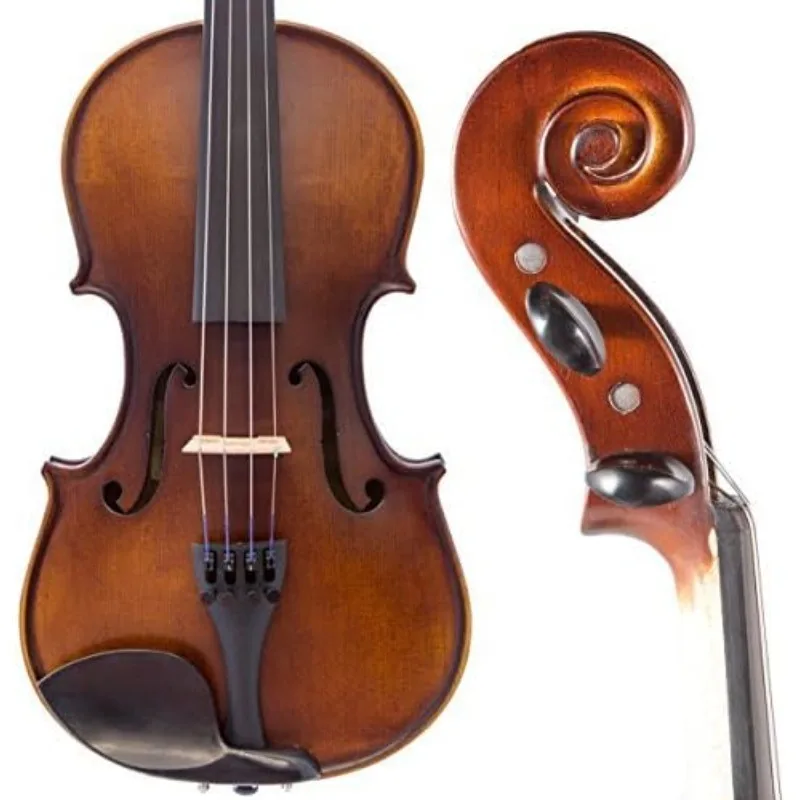 Bunnel Pupil Violin Outfit 3/4 Size By Kennedy Violins - Carrying Case and Accessories Included - Solid Maple Wood